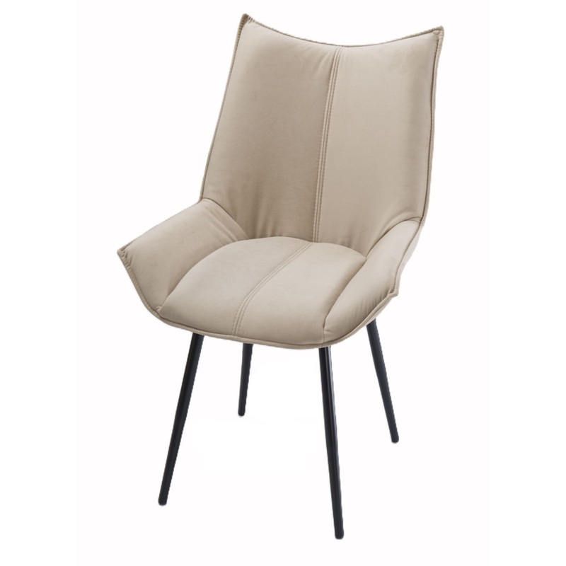 Изображение товара Стул обеденный Осло с поворотным механизмом капучино (флок, металл)