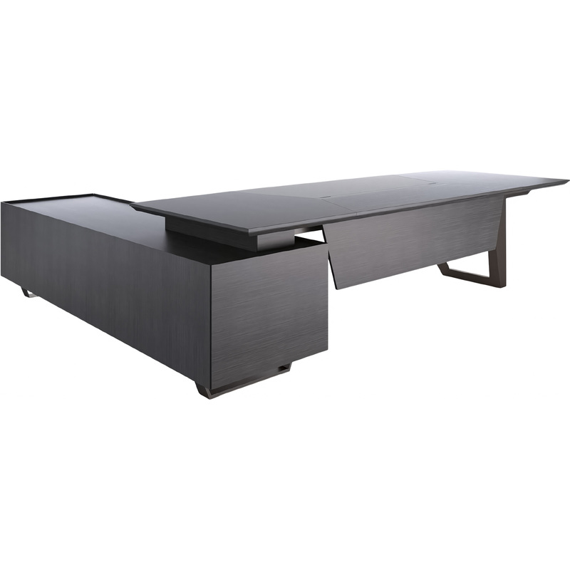 Изображение товара Стол руководителя угловой Ducati с тумбой правый (дуб римский, 2000х2000х760 мм)