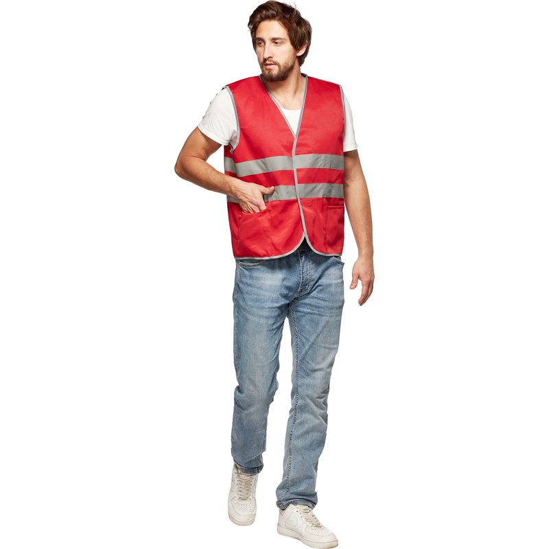Изображение товара Жилет рабочий летний Тип 1Т с СОП красный 48-50 см для безопасности и видимости