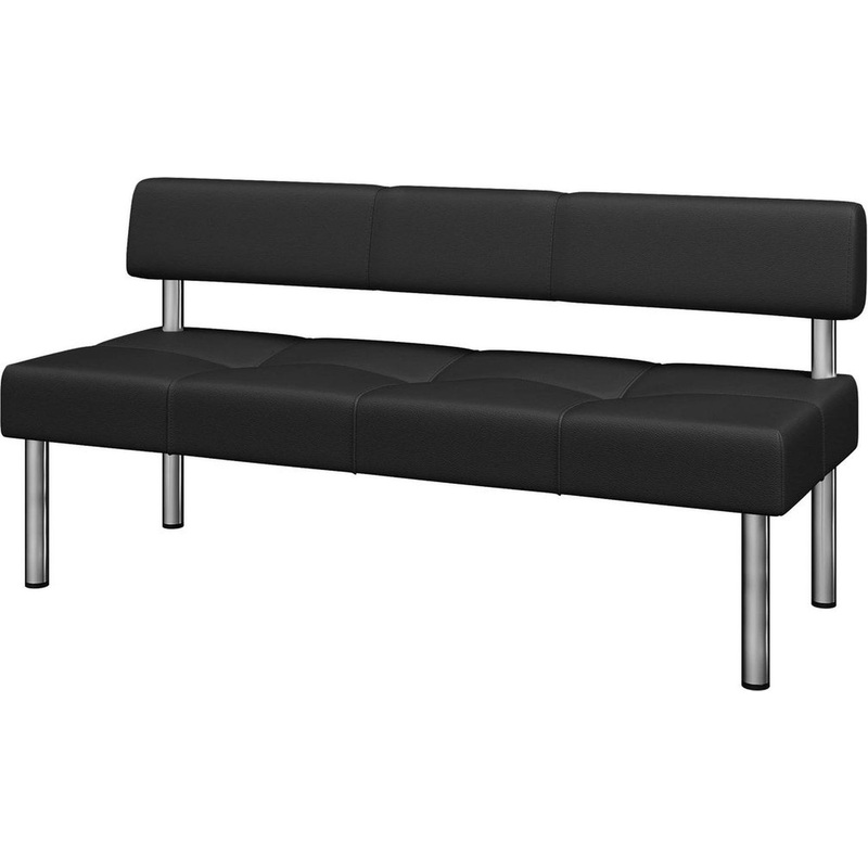 Изображение товара Модуль прямой Balance Bu3 трехместный черный (искусственная кожа)