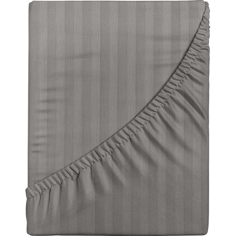 Изображение товара Простыня на резинке Verossa Gray 180x200 см страйп-сатин 125 г/кв.м серая