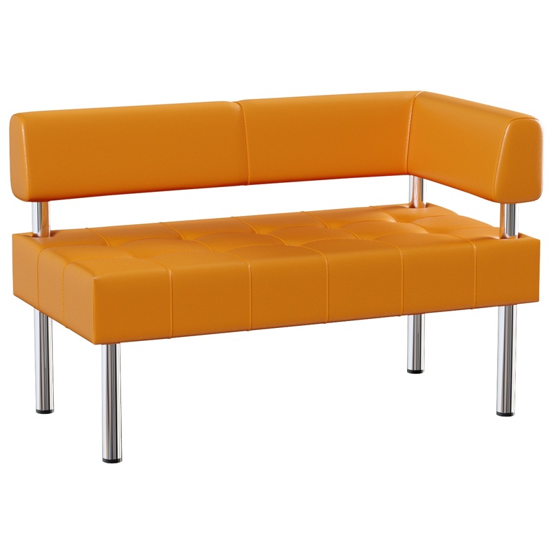 Изображение товара Модуль диван прямой Business Bu2-1L двухместный левый оранжевый искусственная кожа