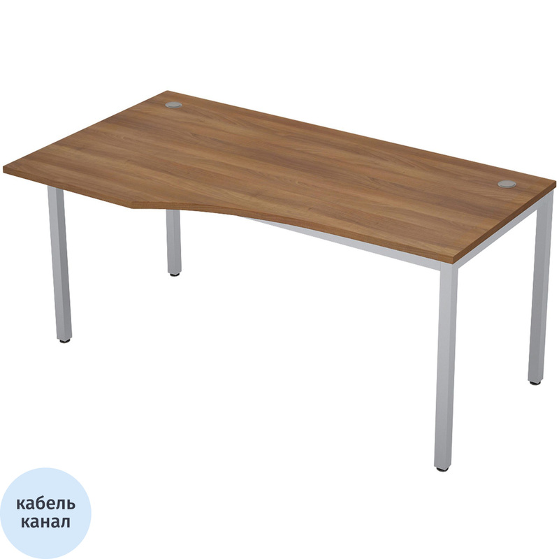 Изображение товара Стол эргономичный Avance 6М.020 левый шамони тёмный/алюминий матовый