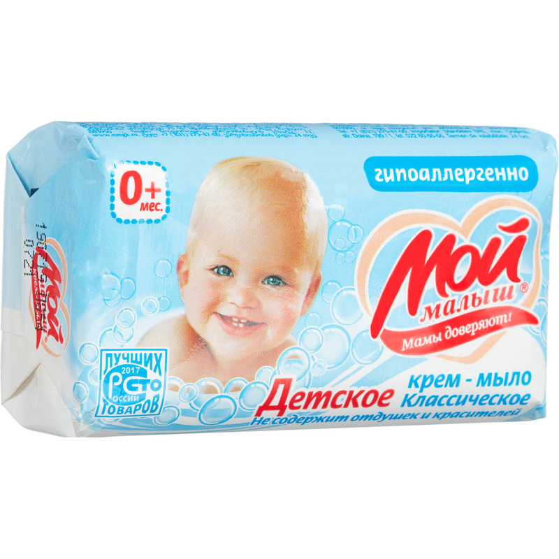 Изображение товара Крем-мыло детское Мой малыш Классическое 100 г мягкий уход за кожей