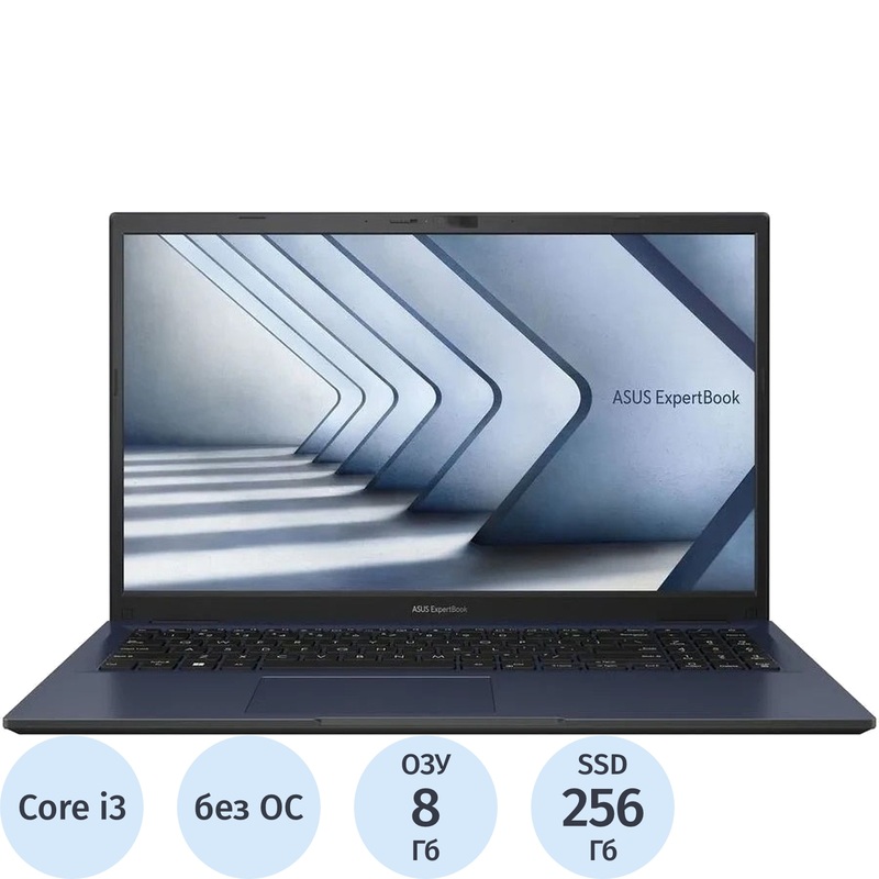 Изображение товара Ноутбук Asus ExpertBook B1 B1502CGA-BQ0377 15.6" чёрный Intel Core i3 N305/8 ГБ/SSD 256 ГБ (90NX0621-M00DU0)