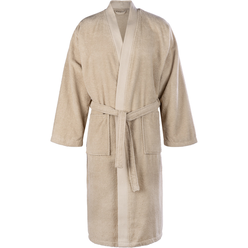 Изображение товара Махровый халат Комус Delray 50-52 бежевый универсальный для мужчин и женщин