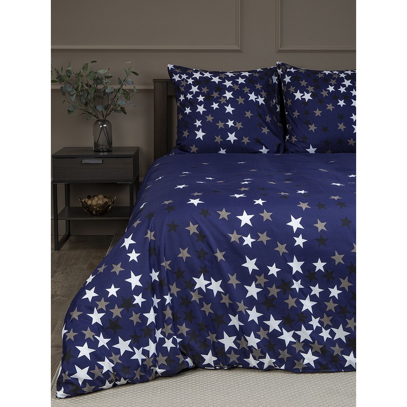 Изображение товара Постельное белье Amore Mio MilkyWay 93097 2-спальное микрофибра синяя