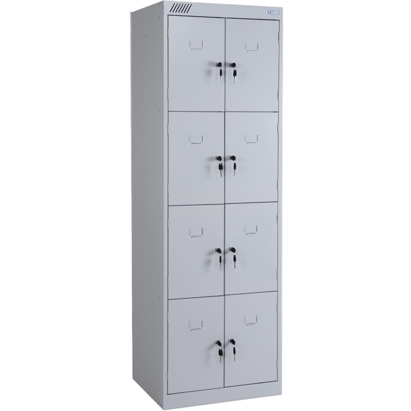 Изображение товара Шкаф для сумок Металл-Завод ШРК-28-800 на 8 отделений (серый, 800х500х1850 мм)