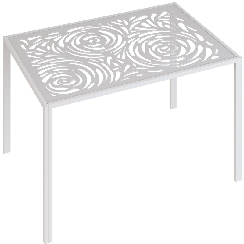 Изображение товара Стол обеденный Роза Ст102.0 белый муар 1075х700 мм