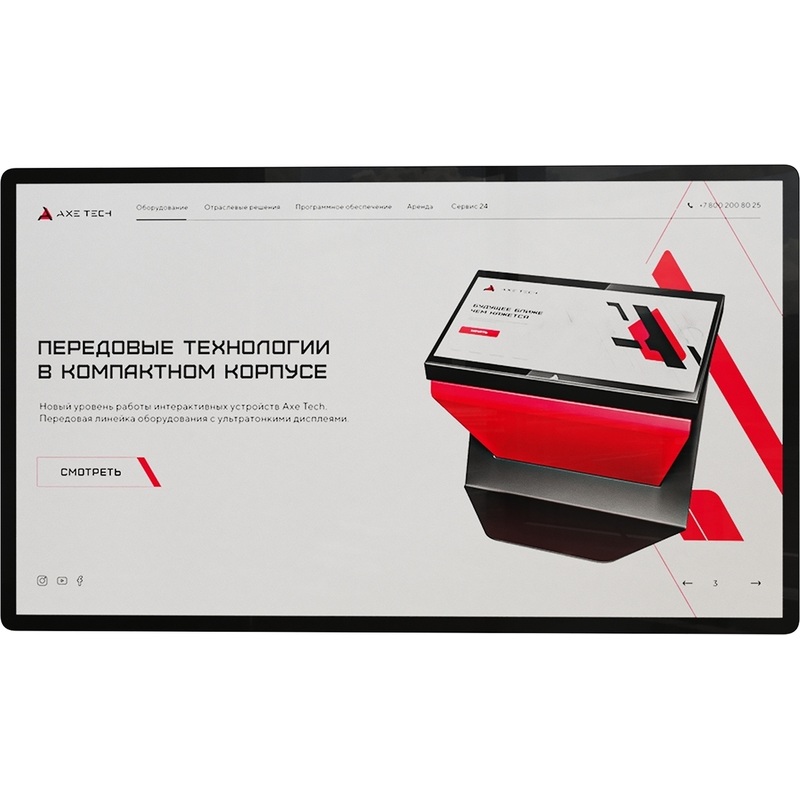 Изображение товара Интерактивная панель AxeTech Air Pro 55 Medium 4K с Wi-Fi и камерой для видеоконференций
