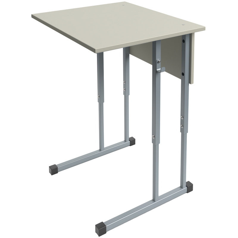 Изображение товара Стол ученический одноместный (серый, рост 3-7)