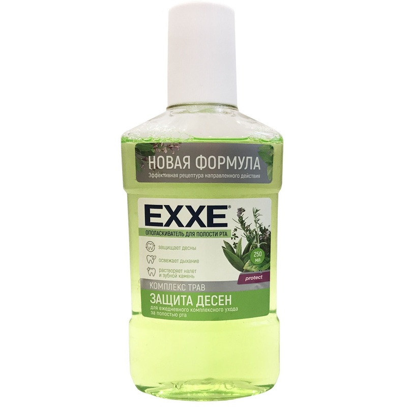 Изображение товара Ополаскиватель для полости рта Exxe Защита дёсен 250 мл без спирта и фтора