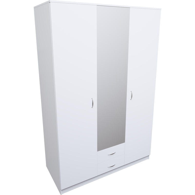 Изображение товара Шкаф-гардероб Север белый шагрень 1342х614х2050 мм - практичный мебель для хранения одежды и белья