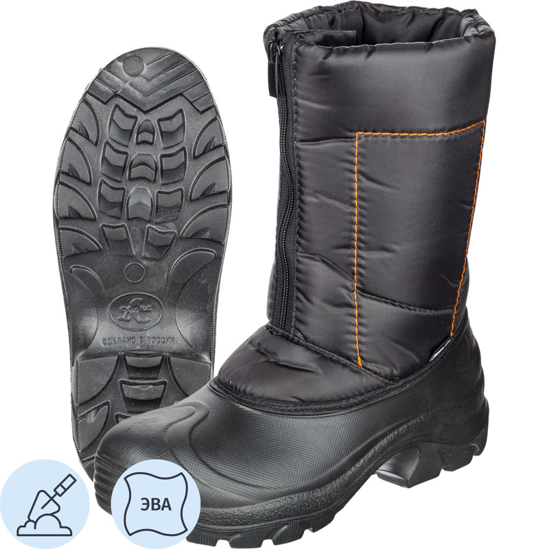 Изображение товара Мужские утепленные сапоги 121 ЭВА черные размер 41 для работы и улицы