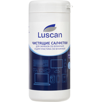 Салфетки влажные Luscan/Attache Selection Ultra Clean (50 штук для  экранов и 50 штук для пластиковых поверхностей в тубе)