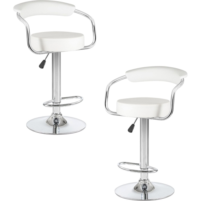 Изображение товара Стул барный DOBRIN MARTA белый/хром с экокожей, 2 шт
