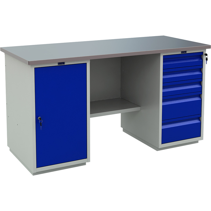 Изображение товара Верстак Практик Profi W 603 с тумбами и регулировкой