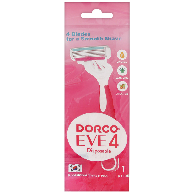Изображение товара Одноразовый женский бритвенный станок Dorco EVE4 с 4 лезвиями и увлажняющей полоской