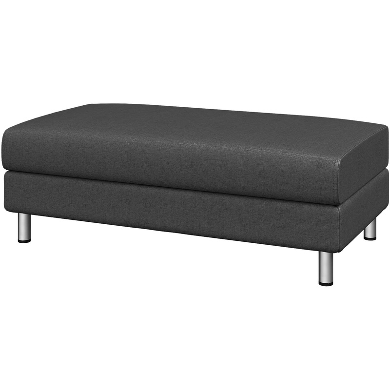 Изображение товара Банкетка Домино двухместная серая (ткань, 1320х660х480 мм)