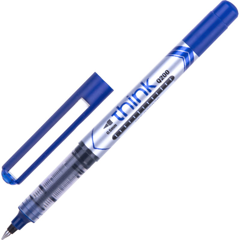 Изображение товара Роллер Deli Think синий ручка-роллер для четкого письма 0.35 мм