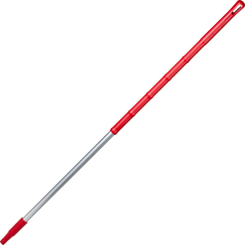 Изображение товара Металлическая рукоятка FBK 130 см красная с евроверсией и эргономичной резиновой накладкой