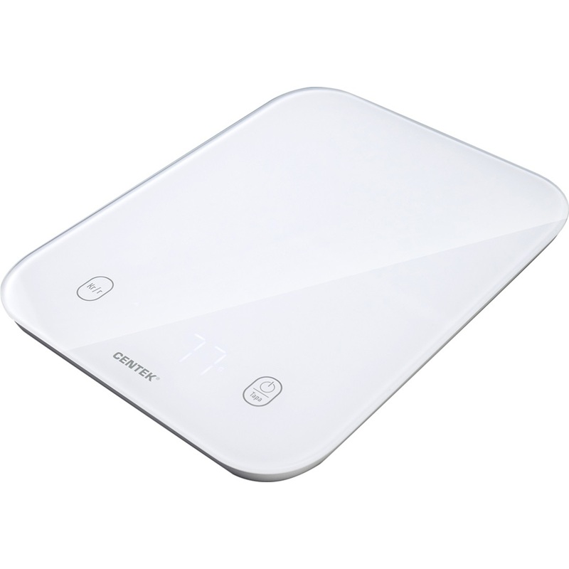 Изображение товара Кухонные весы Centek CT-2480 белые сенсорное управление точность 2 г