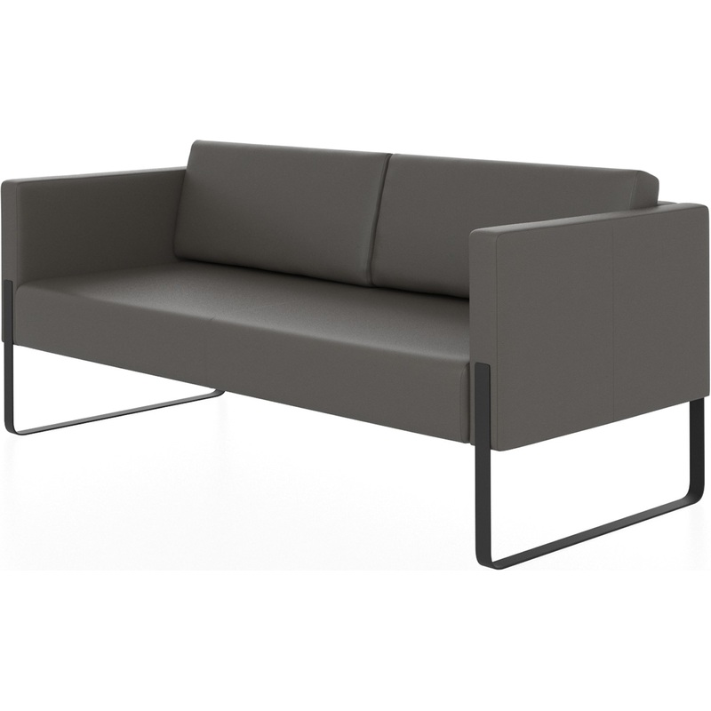 Изображение товара Диван трехместный Euroline 995 серый искусственная кожа комфортный стильный