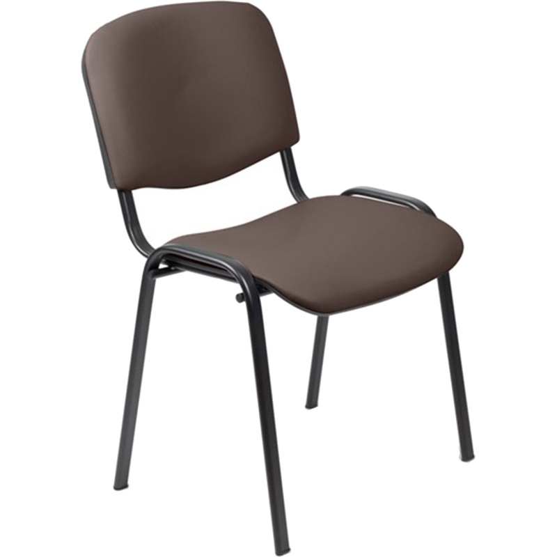 Изображение товара Офисный стул Easy Chair из искусственной кожи коричневый черный металл 550725