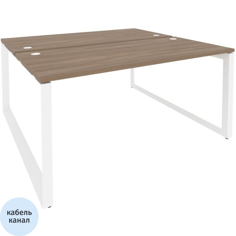 Изображение товара Рабочая станция на 2 рабочих места ONIX-О O.MO-D.RS-2.4.7 дуб аризона/белый, 1580х1475х750 мм
