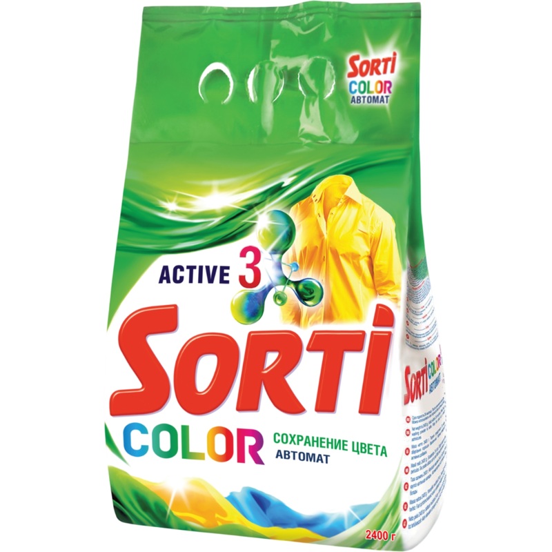Изображение товара Порошок стиральный автомат Sorti Color 2.4 кг для цветного белья