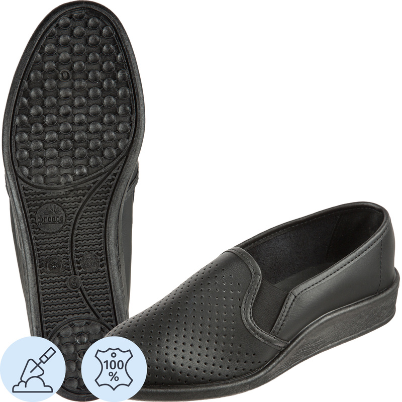 Изображение товара Женские туфли Таня из натуральной кожи черные размер 38 для медицины и повседневной носки