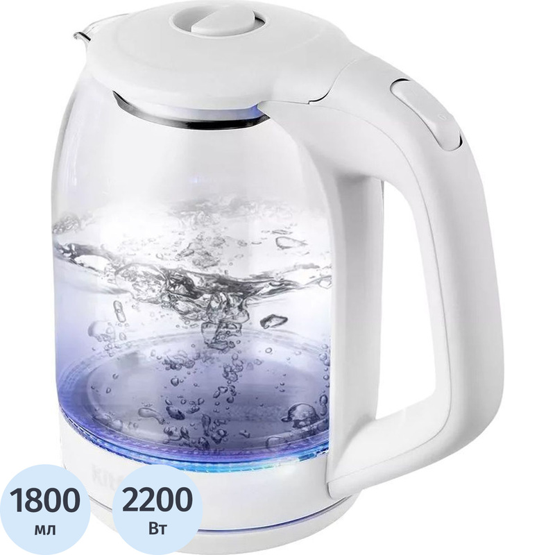 Изображение товара Электрический чайник Kitfort КТ-6169 белый с подсветкой