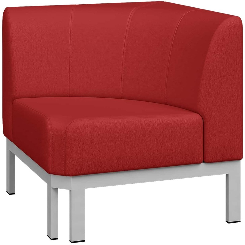 Изображение товара Угловой модуль дивана Basis из экокожи красный до 700 мм