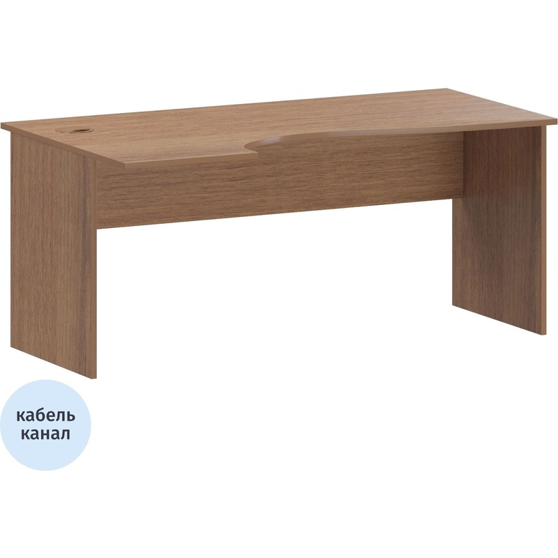 Изображение товара Эргономичный стол Арго А-202 левый орех гварнери 1600х900х760 мм