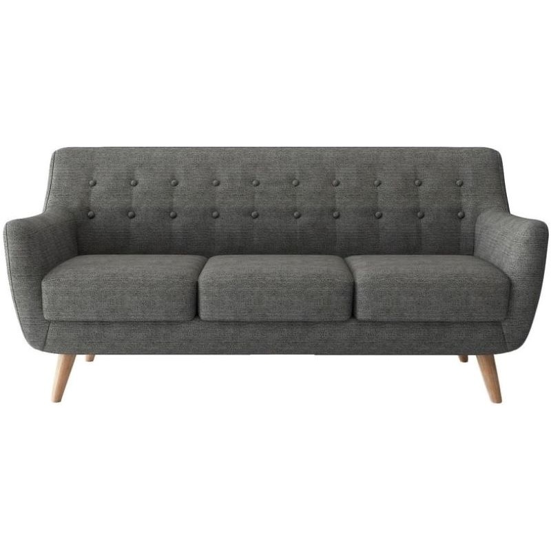 Изображение товара Диван трехместный Picasso темно серый ткань микровелюр сборка 12мес Россия