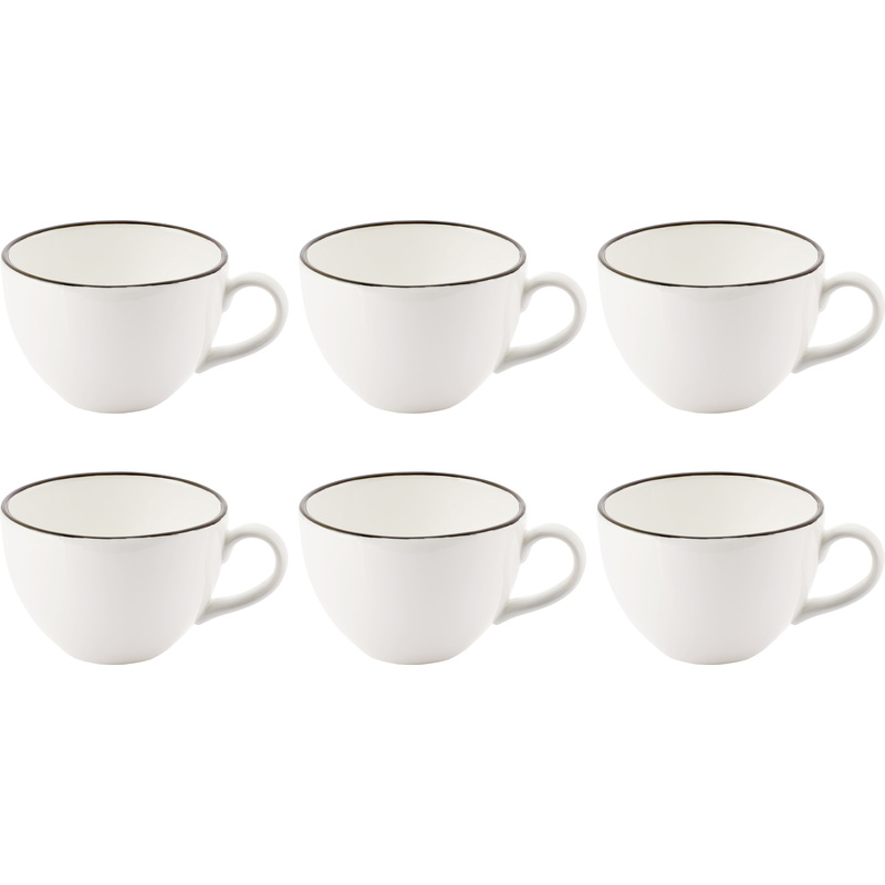 Изображение товара Чашка чайная By Bone Falme Grey фарфоровая 280 мл (6 штук в упаковке)