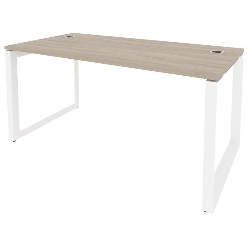 Изображение товара Офисный стол руководителя Onix Direct O.MO-SRR-4.8 дуб аттик белый 1580х800х750 мм