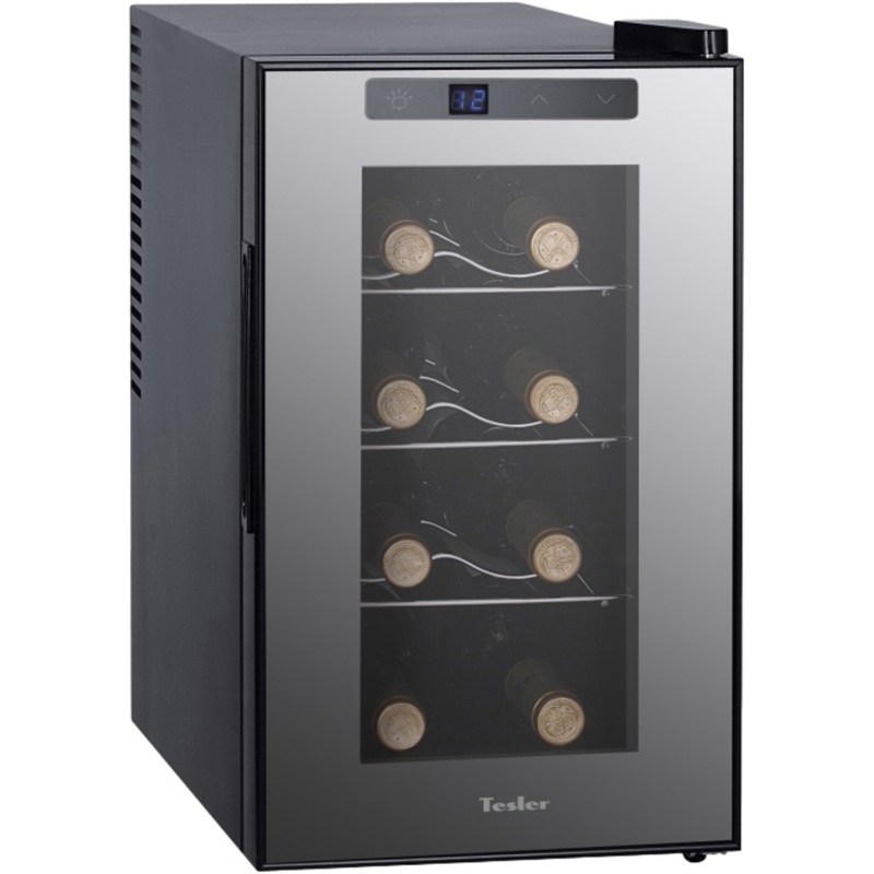 Изображение товара Винный шкаф Tesler WCV-080 черный 21 литр 1 камера дисплей и подсветка