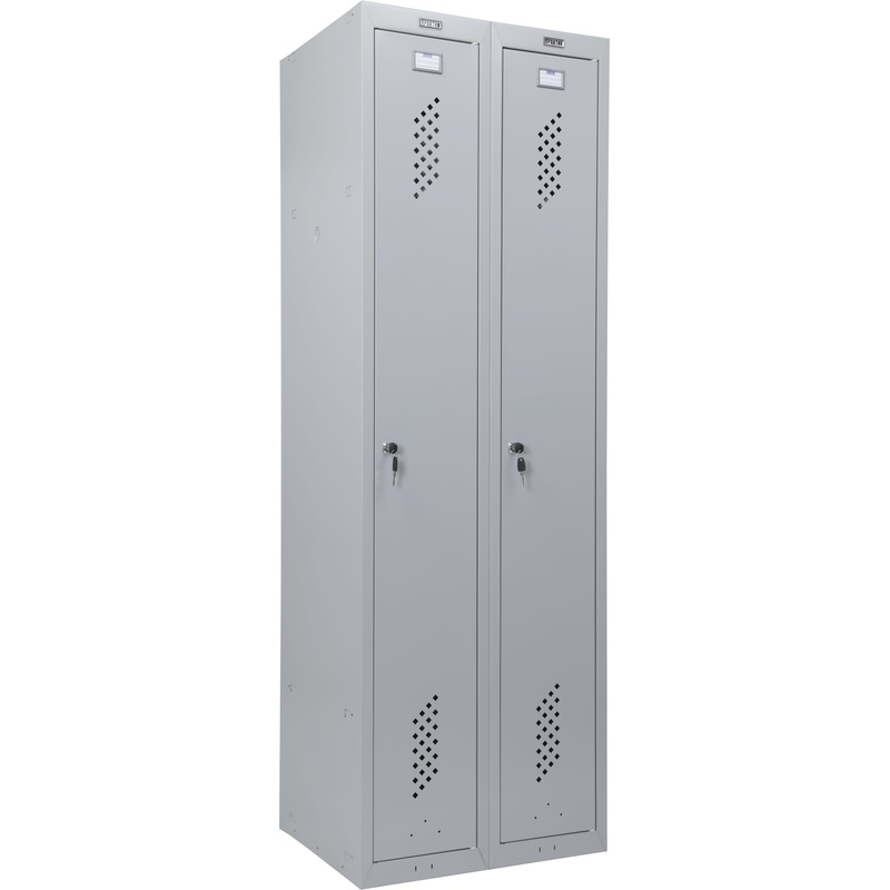 Изображение товара Металлический шкаф для одежды Практик ML-21-60 серый 600х500х1830 мм