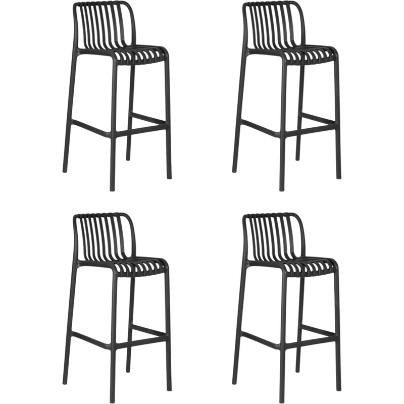 Изображение товара Барный стул DOBRIN CHLOE Tёмно-серый с мягким сиденьем 4 см