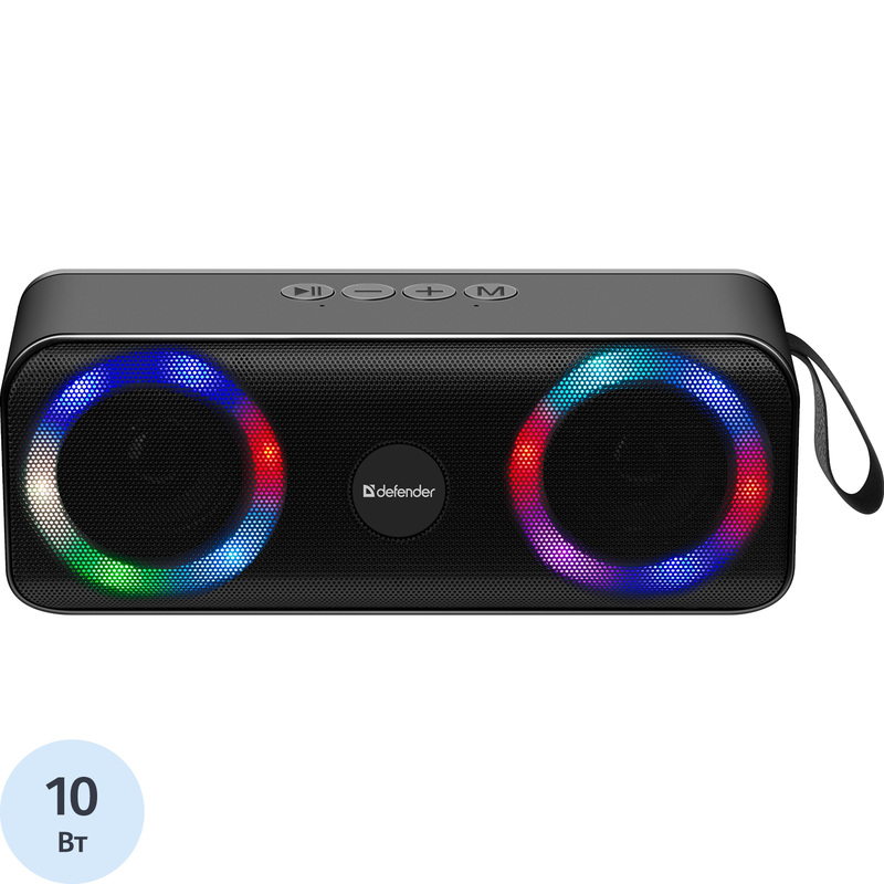Изображение товара Портативная акустика Defender Q1 черная Bluetooth FM micro SD USB
