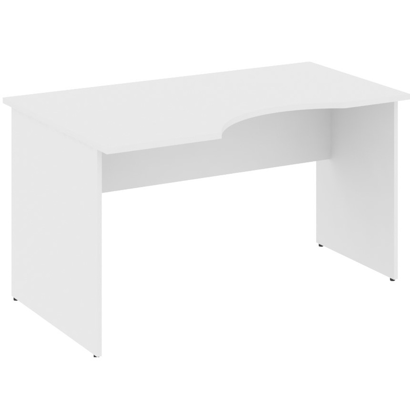 Изображение товара Эргономичный левый стол Riva А.СА-2 белый 1400х900х750 мм