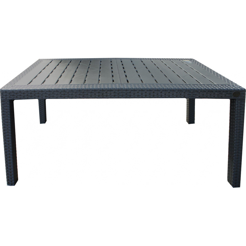 Изображение товара Стол пластиковый Rattan прямоугольный горький шоколад (1532х789х701 мм)