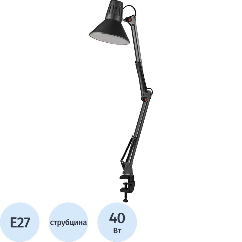 Изображение товара Светильник настольный Эра N-121-E27-40W-BK черный