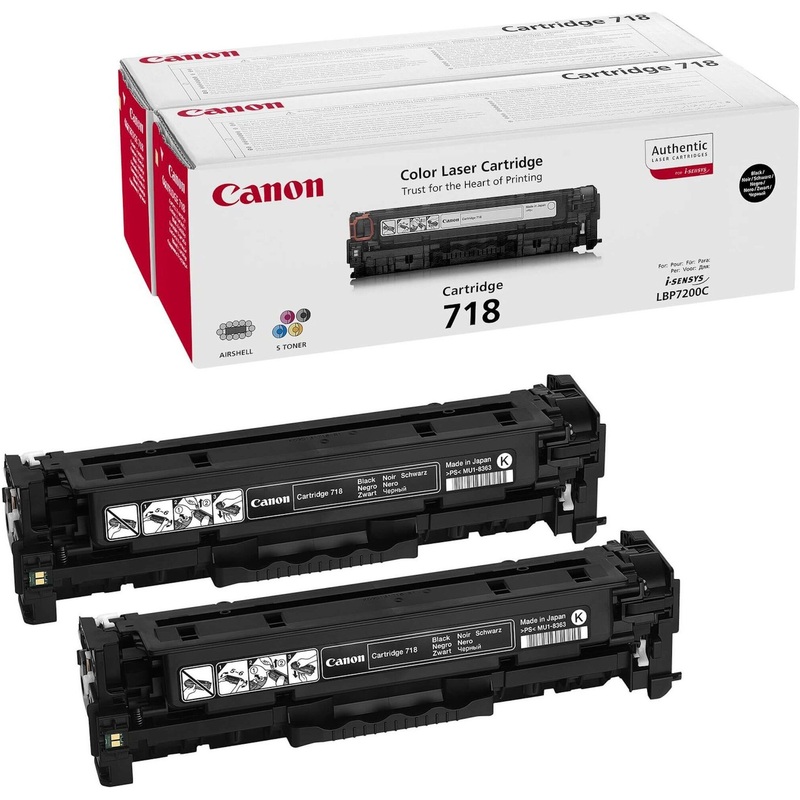 Изображение товара Картридж лазерный Canon 718 2662B005 черный оригинальный (двойная упаковка)