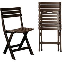 Стул Domfy Garden Chair тёмный шоколад (пластик, 2 штуки)