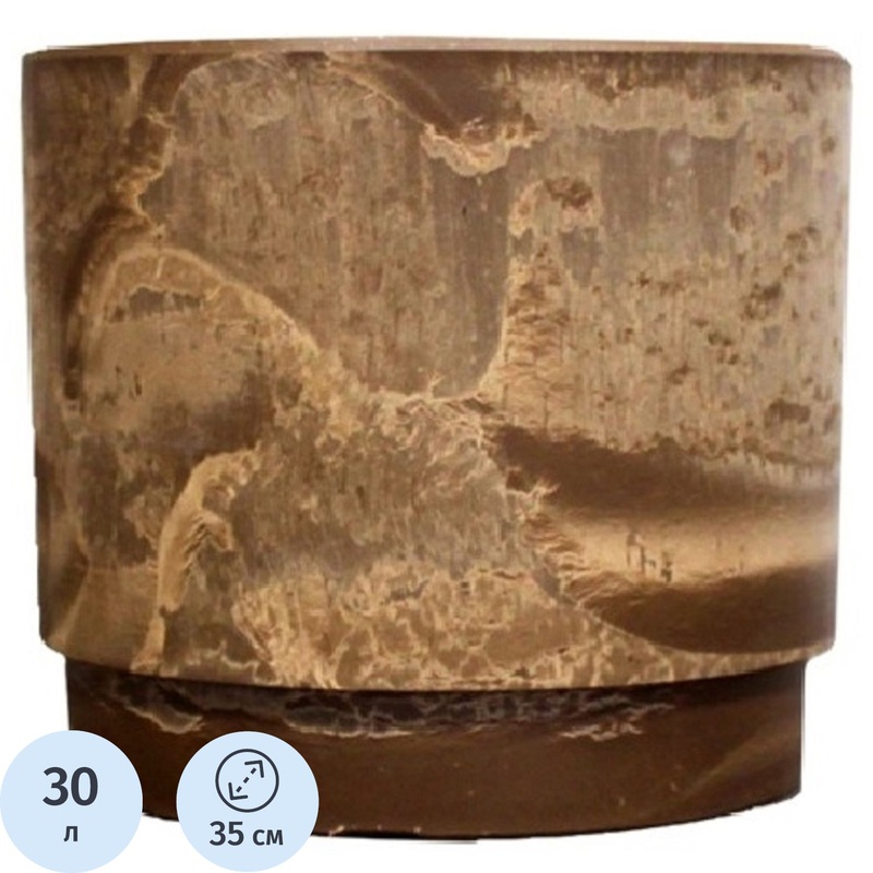 Изображение товара Уценка. Горшок для цветов GreenShip 30 л шоколад (35x35 см)