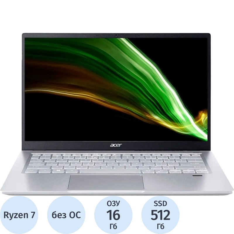 Изображение товара Ноутбук Acer Swift 3 SF314-43 с AMD Ryzen 7 и 16 ГБ ОЗУ