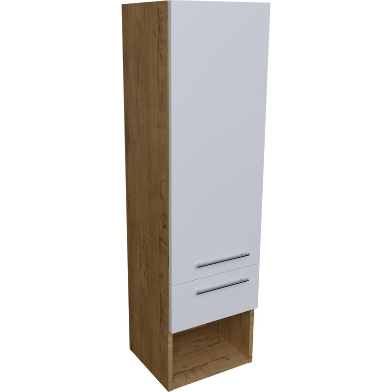 Изображение товара Шкаф подвесной Уно правый (дуб бунратти/белый, 350х316х1250 мм)