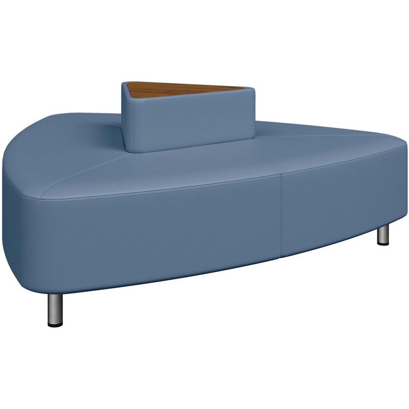 Изображение товара Угловой модуль дивана Юнит-Док U6-2 голубой из искусственной кожи